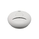 Daewoo Interconnected Smoke Alarm, Compact, 85db With Led Light, Battery Included, Low Battery Warning, Test/Hush Mode, Mounting Plate With Screws Included, Connect To Compatible Alarms