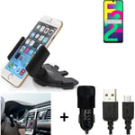 For Samsung Galaxy F22 + CHARGER Mount holder for Car radio cd bracket