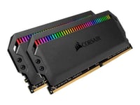 CORSAIR Dominator Platinum RGB - DDR4 - kit - 32 Go: 2 x 16 Go - DIMM 288 broches - 3200 MHz / PC4-25600 - CL16 - 1.35 V - mémoire sans tampon - non ECC - noir