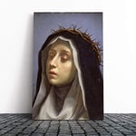 Big Box Art Canvas Print Wall Art Carlo Dolci St. Catherine of Siena | Mounted & Stretched Box Frame Picture | Home Decor for Kitchen, Living Room, Bedroom, Hallway, Multi-Colour, 24x16 Inch