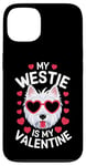 Coque pour iPhone 13 West White Terrier Westie My Valentines Hearts Day