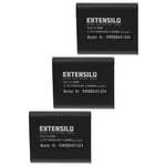 EXTENSILO 3x Batterie compatible avec Olympus Tough TG-Tracker appareil photo (1050mAh, 3,7V, Li-ion)