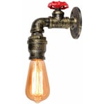 Vintage Fer Forgé Steampunk Applique Murale Rétro Industriel Métal Conduites D'eau Lampe Murale Cuisine Bar Chambre Bronze