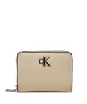 CALVIN KLEIN CK JEANS MINIMAL MONOGRAM Medium zip around wallet