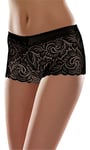 Merry Style Boxer Culotte Slip Short Shorty sous-vêtement Femme MSGAB52 (Noir, 40 (Taille du producteur: M))