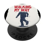 Graphique Walking My Way pour un look confiant PopSockets PopGrip Adhésif