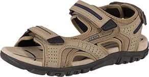 Geox Mens Uomo Strada Sandals, Sand Navy, 12 UK