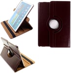 2.0 Etui Pour Samsung Galaxy Tab S 10.5 Sm-T800 Sm-T801 Sm-T805 Coque De Protection Rotation 360° Smart Housse Cover Case Stand Auto Réveil/Sommeil - Marron