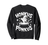 Honkus Ponkus Funny Duck Witch Halloween Magic Sweatshirt