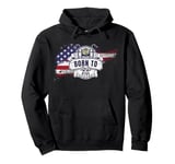 Born For A Purpose, To Ride it. USA American Flag Motorcycle Pullover Hoodie