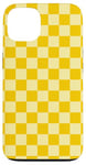 Coque pour iPhone 13 Damier jaune à carreaux