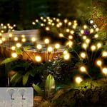 Lumiere Luciole Solaire Exterieur, Extérieur Firefly Light 2 Pièces 2 Modes 20 LED Lampe Solaire Firefly, Etanche IP65 Lampes Solaires de Jardin pour Pelouse Balcon Terrasse Cour Décoration