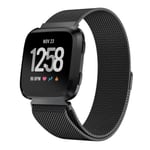 Milanese Loop Rannekoru Fitbit Versa/Versa 2 Musta