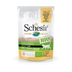 Schesir Cat Bio Monoprotéine Poulet Nourriture pour Chat Humide 16 sachets x 85 g