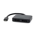 Nedis USB-C - 2x Displayport-naarassovitin, 4K@60Hz, 0,20 m