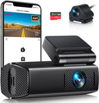 EUKI 4K Dash Cam Front and Rear with WiFi, Dual Dashcam, Car Camera with Parking