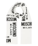 Moschino écharpe en laine homme 50055M5801002 White - Black Bianco châle