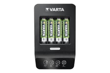 Varta LCD ULTRA FAST CHARGER+ batteriladdare - + växelströmsadapter + bilströmsadapter - 4 x AA-typ - NiMH