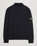 Stone Island Knitted Wool Polo Black