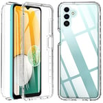 BESINPO Coque pour Samsung Galaxy A04s / A13 5G, 360 ° Full Body Double Coque Antichoc Housse Protection D'écran Intégrale, Antirayures Etui TPU Bumper Casee -Transparent