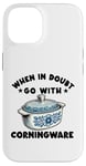 Coque pour iPhone 14 Cocotte de cuisine vintage pour femme Bleuet Bleu