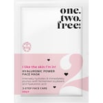 One.two.free! Hudvård Ansiktsvård Hyaluronic Power Face Mask 1 Stk. (62,00 kr / 1 st.)