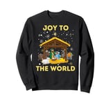 Christmas Nativity Christian Birth Of Jesus Joy To The World Sweatshirt