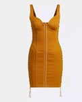 Adidas IVY PARK x Orange Twill Bustier Denim Dress Women's Size XL 20-22uk New