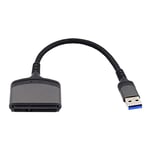 Cablecc Câble adaptateur USB 3.0 type A vers SATA 22 broches 5 Gbit/s pour disque dur SSD 2,5"