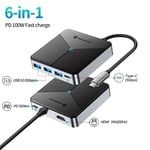 Yottamaster Multiport USB-C Hub Type C To USB 3.0 4K HDMI For PC Macbook Pro/Air