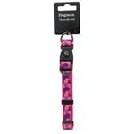 Dogman Justerbart Halsband Aloha Rosa 15mm x 22-35cm