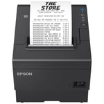 Epson TM T88VII (132) - Imprimante de reçus - thermique en ligne - Rouleau (7,95 cm) - 180 x 180 ppp - jusqu'à 500 mm/sec - USB 2.0, hôte USB 2.0, LAN, PoweredUSB - outil de coupe - noir