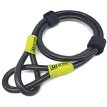 URBAN UR462M Câble Antivol Vélo en Acier Tressé ø10mm, 120cm Long, Flexible, Résistant, Boucle à Double Extrémité, Chaînes Serrure de Sécurité pour Casque de Moto, Scooter Universel, Vélo Électrique