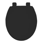 Traditional Toilet Seat Black Bathroom Round Bottom Fix Plastic Bemis Chester