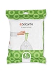 Brabantia Bin Liners, Size G, 23-30 L - 40 Bags , White, 375668