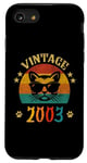 Coque pour iPhone SE (2020) / 7 / 8 T-shirt vintage drôle chat cadeau d'anniversaire 2003 hommes femmes 22 ans