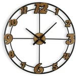 Hendricks Horloge Murale pour la Cuisine, le Salon, la Salle à Manger ou la Chambre. Pendule Murale, , Dimensions (h x l x l) 60 x 4,5 x 60 cm, Bois