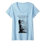 Womens Wuthering Heights by Emily Bronte Vintage Book Cover V-Neck T-Shirt