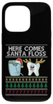 Coque pour iPhone 13 Pro Here Comes Santa Floss Dental Surgeon Christmas Dentist