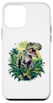 Coque pour iPhone 12 mini Jurassic World - Tyrannosaure Rex - Portrait de dinosaure