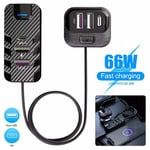 USB Type-c Car Charger Multi-function Car Quick Charger Back Row Expand Charging