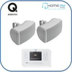 Q Acoustics QE120 + Qi65EW On-Wall Outdoor Speakers - White