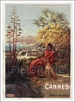 POSTER HQ 40x60cm d'une AFFICHE VINTAGE CANNES, BAINS de MER