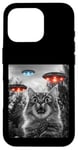 Coque pour iPhone 16 Pro Maine Coon Cat Selfie avec Alien OVNI Homme, Femme, Enfant