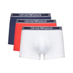 Emporio Armani Men's Pack of 3 Boxer core Logo Tape Shorts, Eclipse/Bitter/White, M