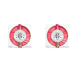 Roger&Gallet - Savon Rond Bienfaisant Gingembre Rouge 100g - 97% d'ingrédients d'origine naturelle - Base lavante 100% d’origine végétale - Biodégradable - Parfumé à cœur (Lot de 2)