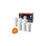 Lot de 6 filtres pour carafe FL-601T - Filtration 4 étapes - Compatible Brita Classic