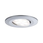 Paulmann 99928 spots LED Calla rond incl. 1x6W IP65 projecteurs Chrome mat éclairage d'armoire plastique lampe encastrée 4000K, Matière, 6 W, 1er-Set