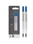 Parker Rollerball Pen Refills | Medium Point | Blue QUINK Ink | 2 Count