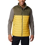 Columbia Powder Lite Vest, Doudoune Sans Manches Homme, Golden Nugget/Stone Green, Taille XXL